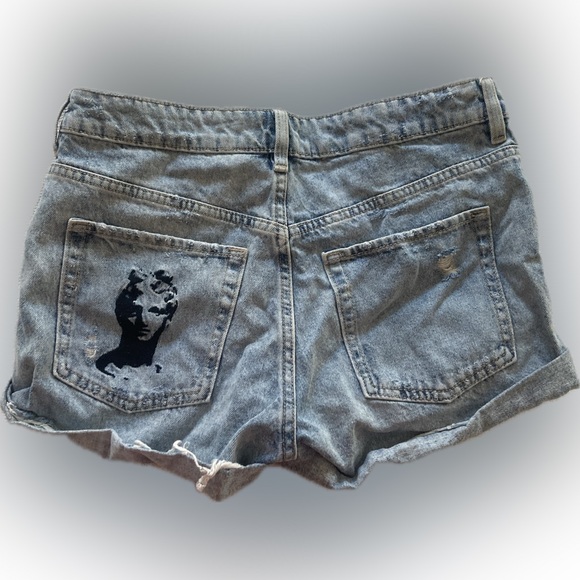 Embroidered Denim Short - Picture 3 of 3